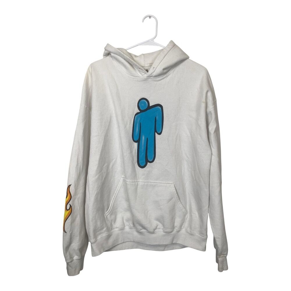 2019 Billie Eilish Works Tour White Hooded Sweatshirt Size L